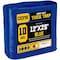 Core Tarps Heavy Duty Tarp, 25 ft L x 0.5 mm H x 12 ft W, 10 Mil, Blue, Polyethylene CT-605-12X25 - alternate 1